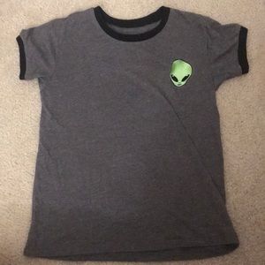 Black and Gray Ringer Tee